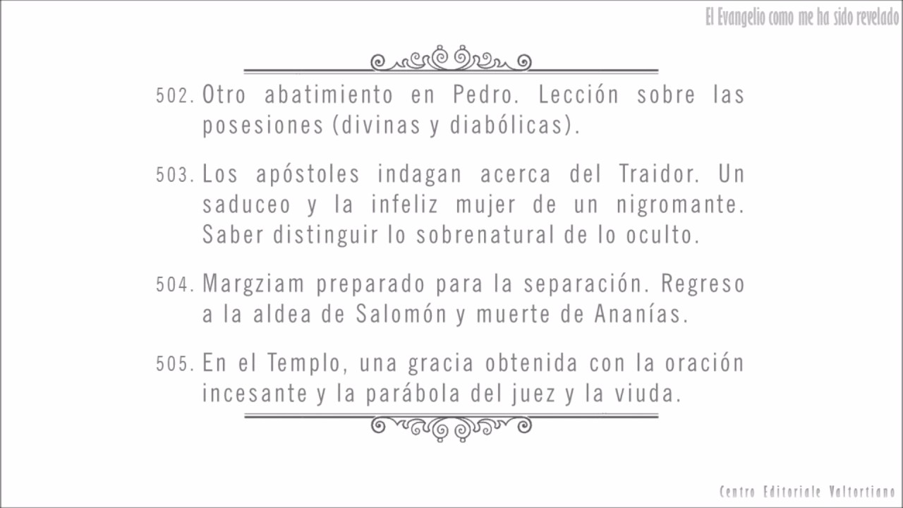 El Evangelio como me ha sido revelado: 502-505
