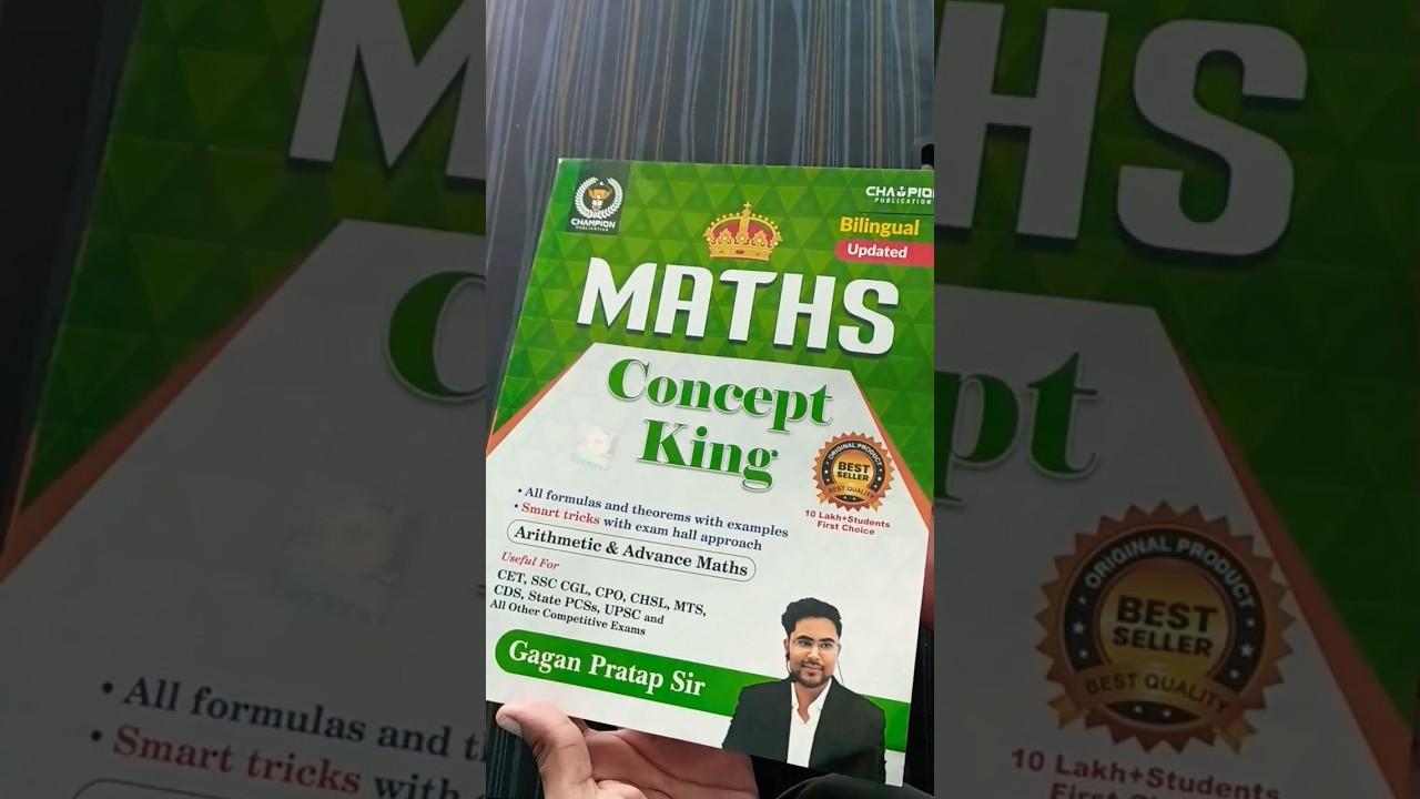 Maths Concept King Book Review @GaganPratapMaths Math Book For Ssc CGL Mts Chsl Aspirants #ssc