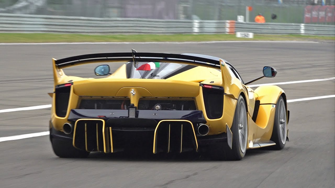 Ferrari FXX K Evo PURE V12 SOUNDS! Accelerations, Downshifts, HOT GLOWING Brakes!
