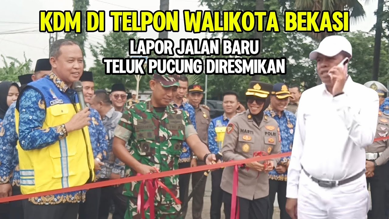 LANGSUNG TELPON KDM!! Walikota Bekasi Resmikan Jalan Teluk Pucung