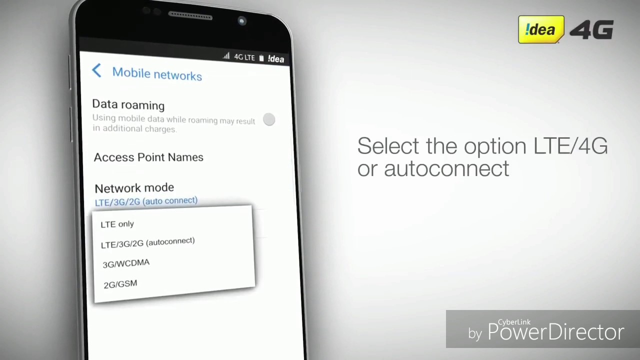 Idea 4G Phone Settings