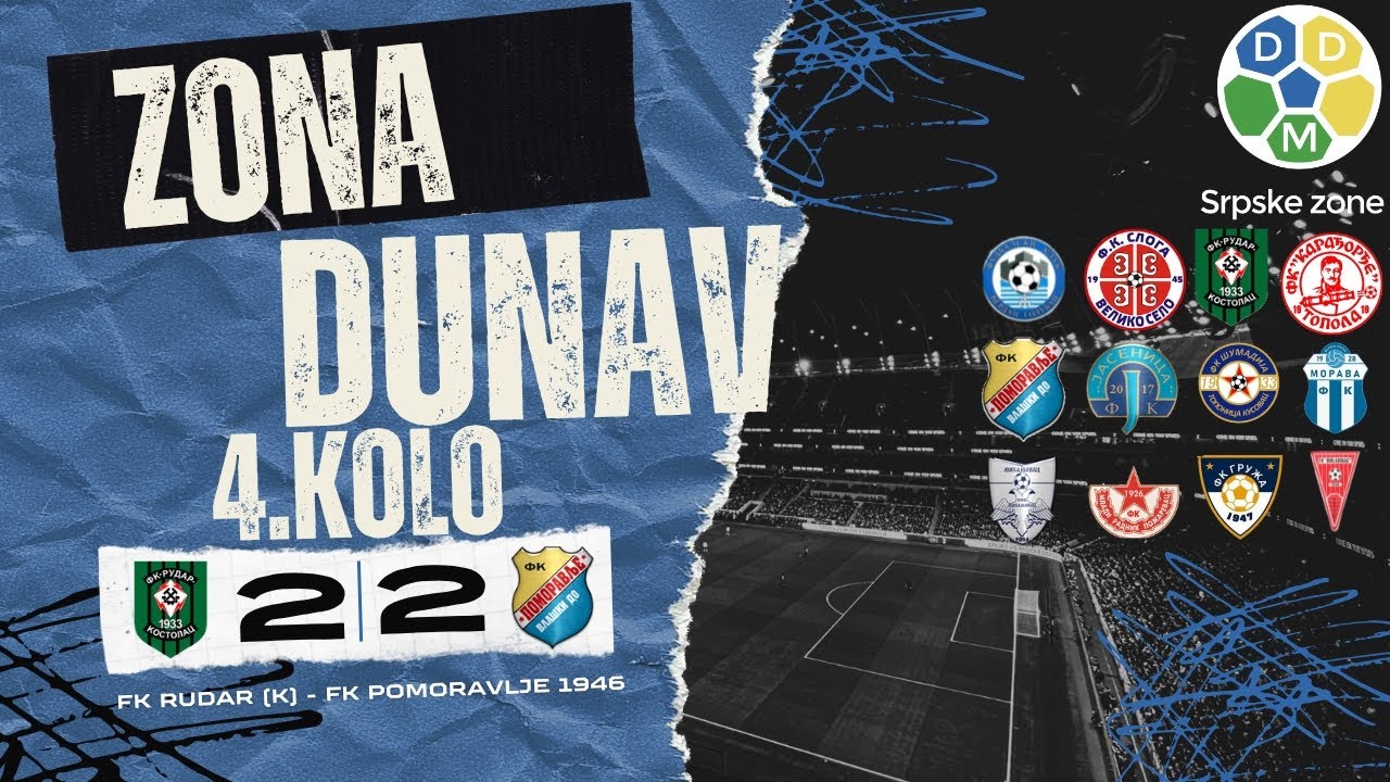 Zona Dunav Sezona 2025/26 4. Kolo FK Rudar (K) 2:2 FK Pomoravlje 1946