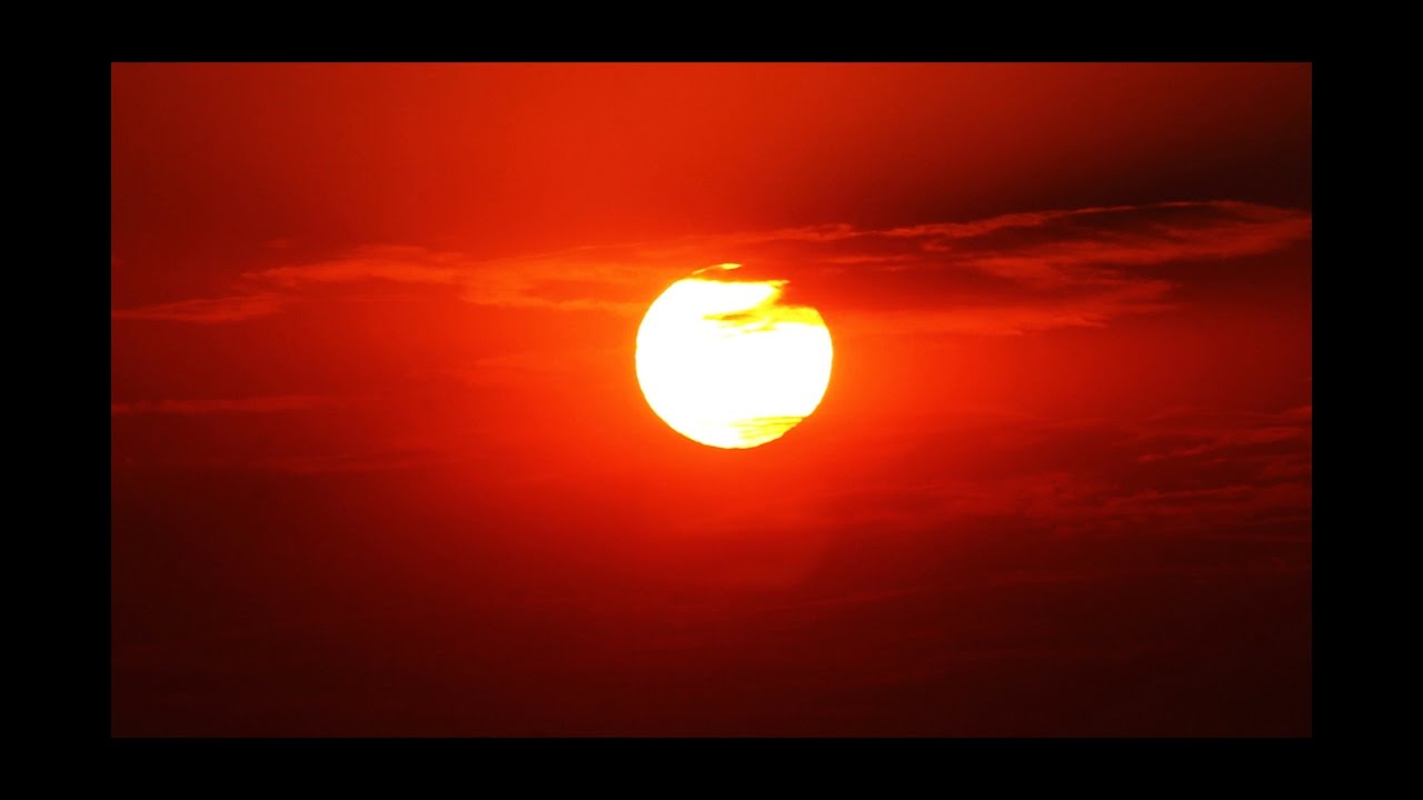 Red Sky Rising Sun Time Lapse - Royalty Free Nature HD Stock Video Footage.