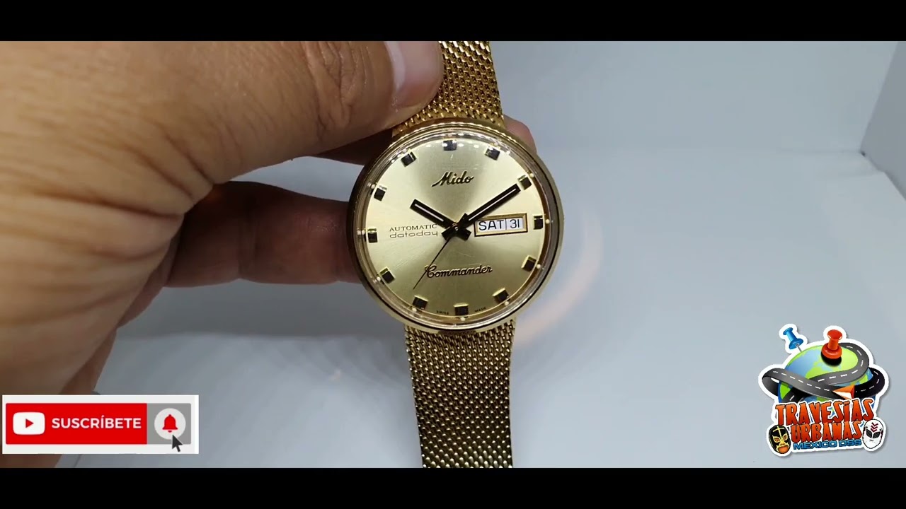 Reloj Mido Commander 8429 Aquadura Automatic Caballero,Es el más Reciente,checa como es un Original,