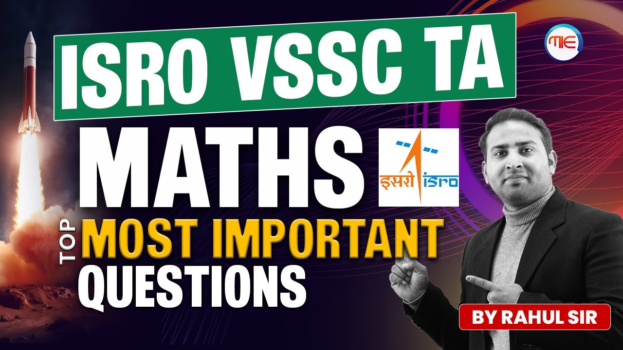 ISRO VSSC Maths Important Questions | Maths for ISRO Technical Assistant 2023 | By Rahul KothiyalSir