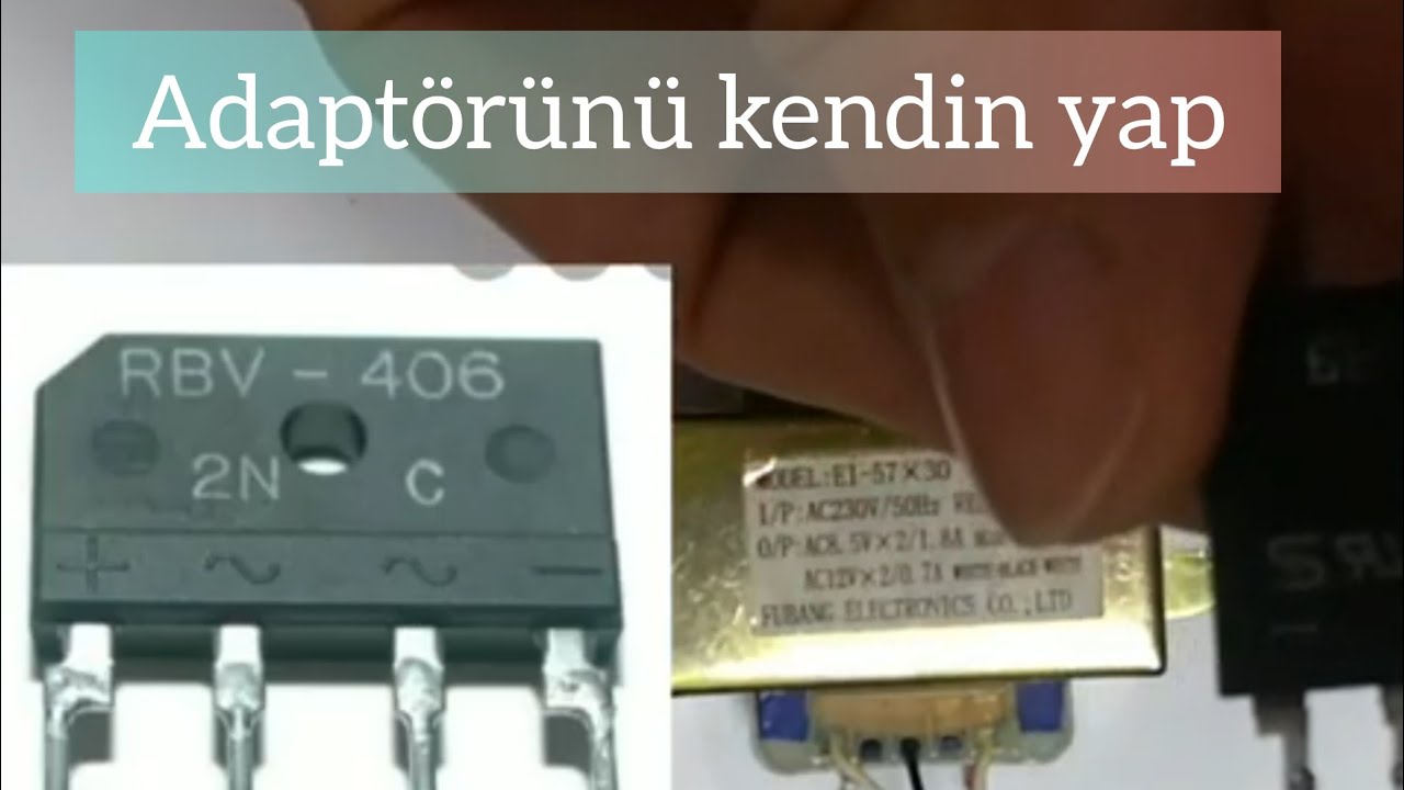 Adaptörünü kendin yap . Ac elektrik Dc ye nasıl çevrilir ?  Köprü diyot ile ac volt dc ye çevirme