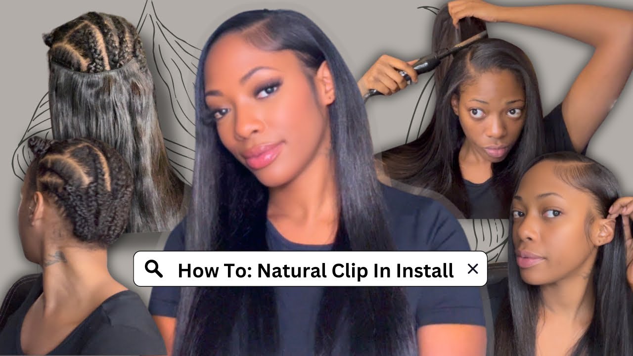 HOW I INSTALL MY AMAZON CLIP INS | braid down method | PROTECTIVE STYLE
