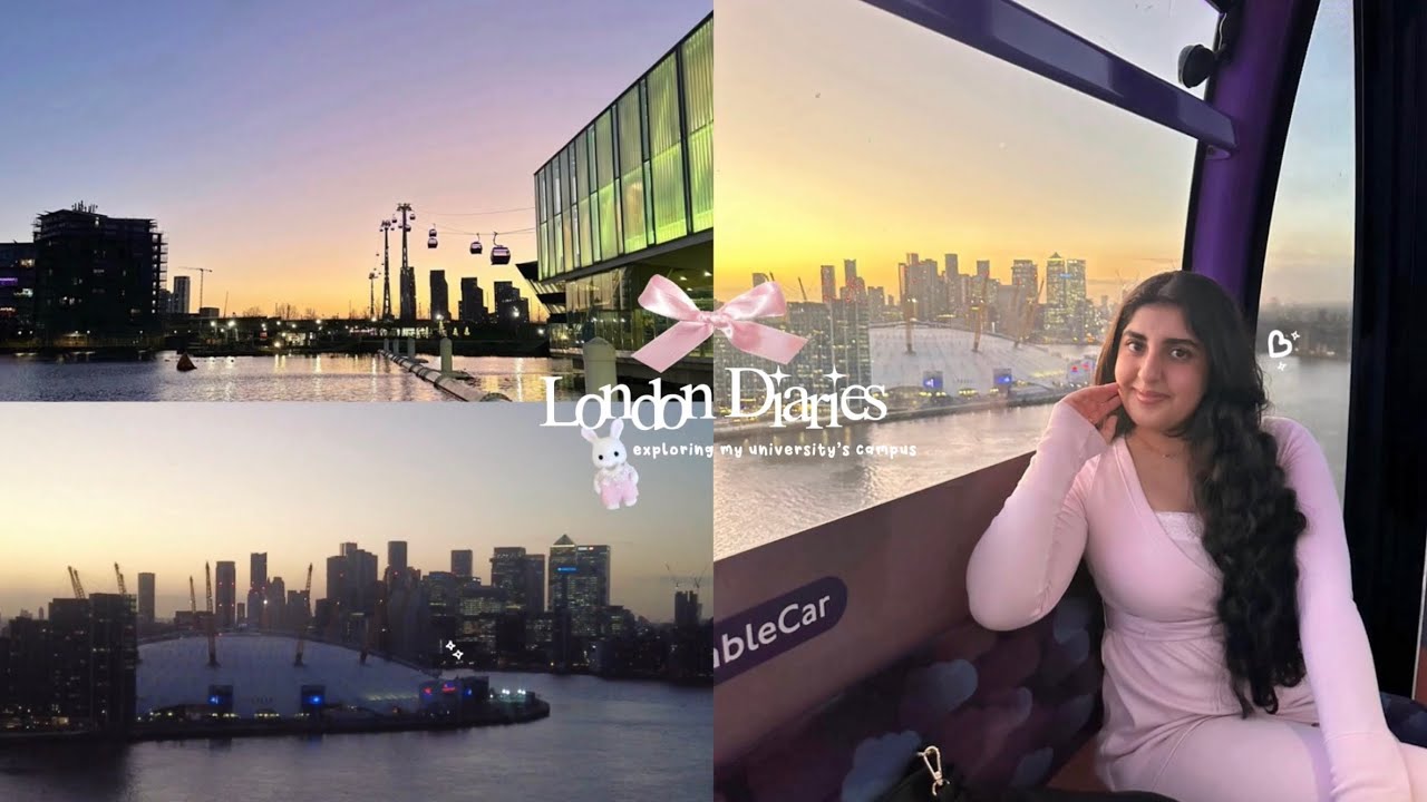 London vlog 🪽: aesthetic day out in North Greenwich, riding the cable car, christmas decor, 02