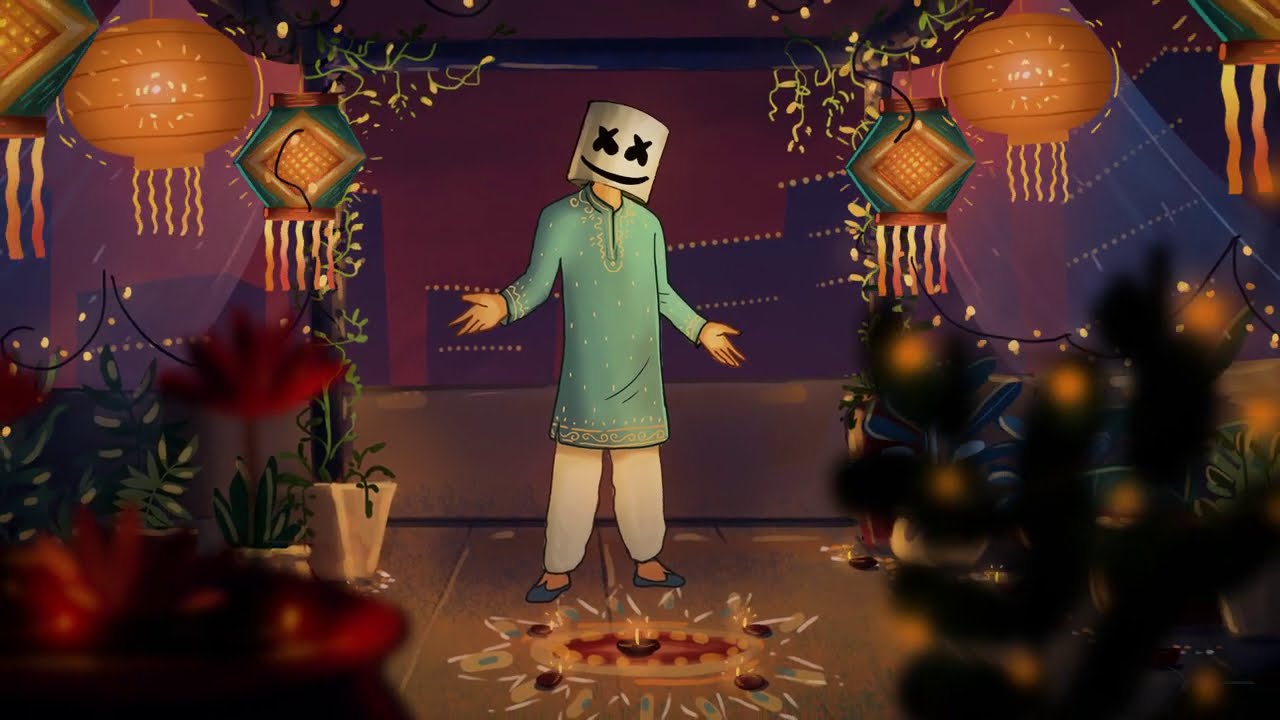 Marshmello & Demi Lovato - OK Not To Be OK (Lost Stories Remix) [Diwali Visualiser]