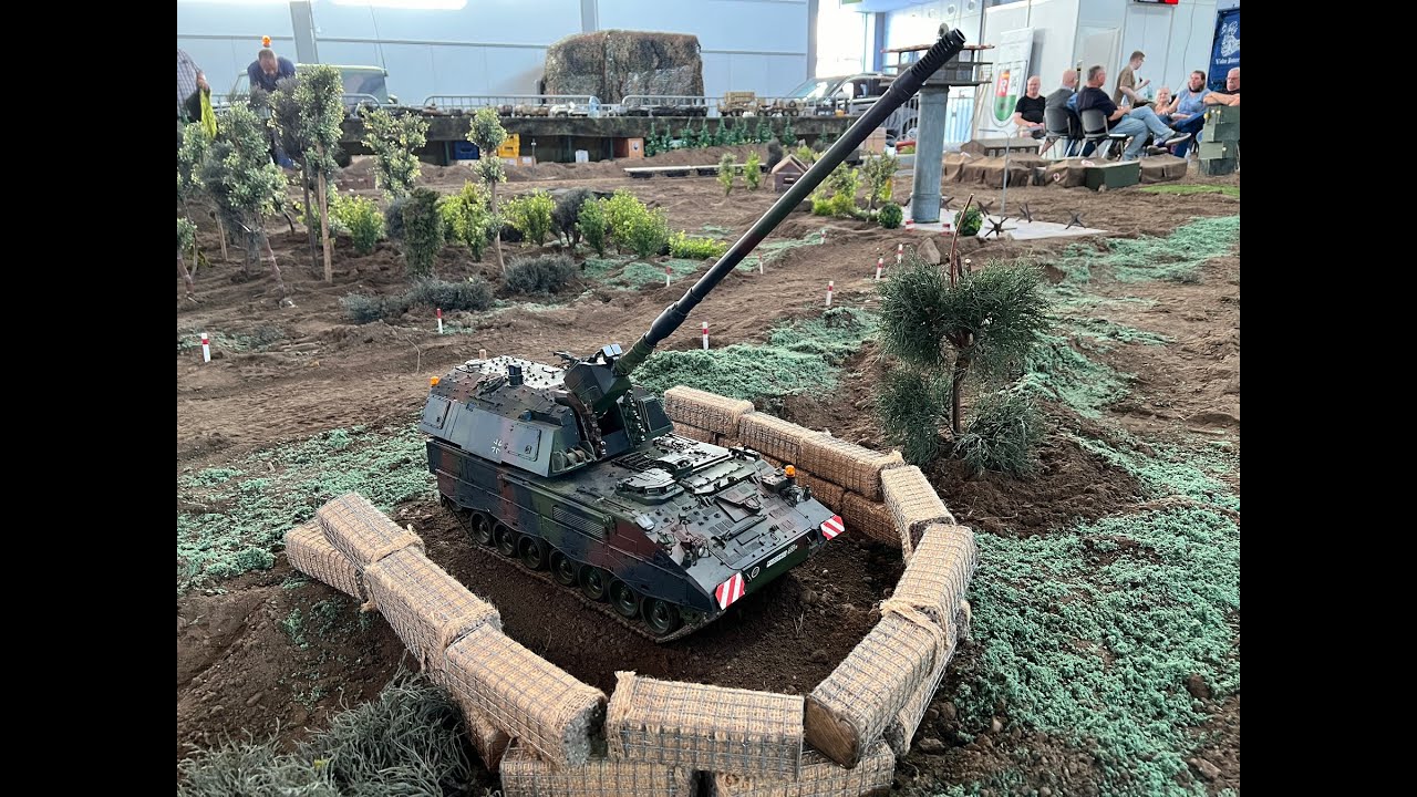 Hobbymesse Leipzig 2023 - scale 1/16 rc tanks + trucks action  #rc #tank #bundeswehr