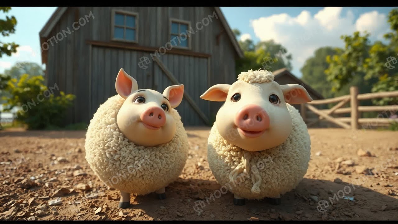 Baba Black Sheep and Moo Pig Kids Poem