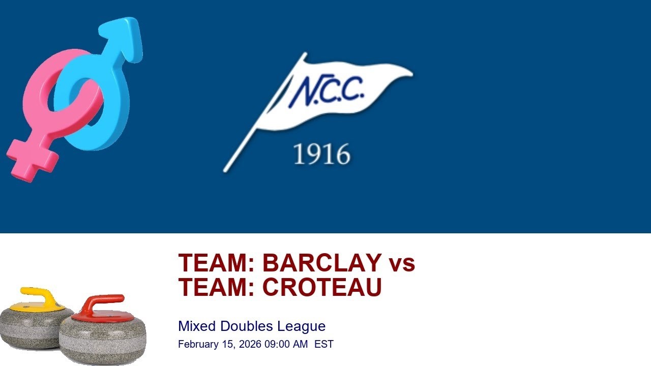 S3: NCC Mixed Doubles League | TEAM: BARCLAY vs TEAM: CROTEAU