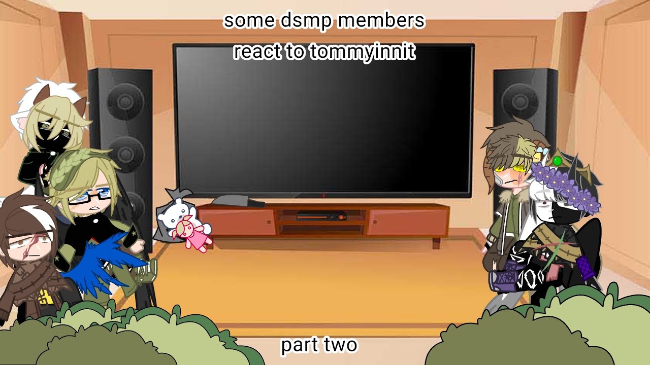 || dsmp reacts to tommyinnit || part two || NO SHIPPING || tw || angst || gacha club || gcrv ||