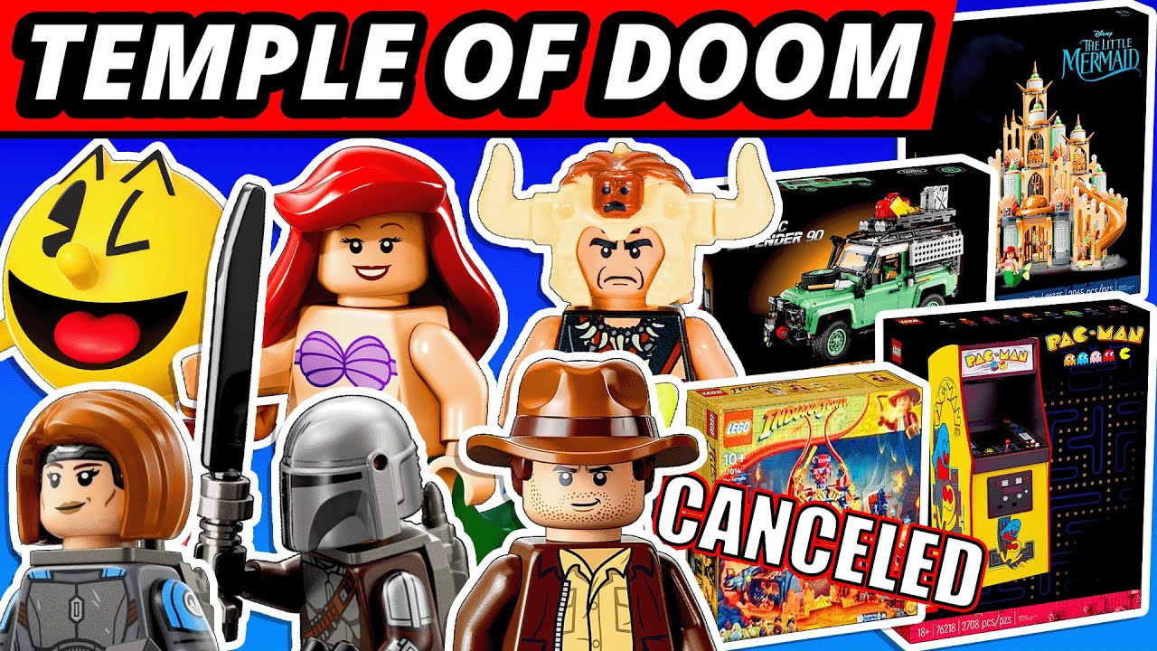 LEGO NEWS! Temple of Doom CANCELED! Mandalorian Dark Saber! Pac-Man Arcade! 18+ Ariel's Castle!