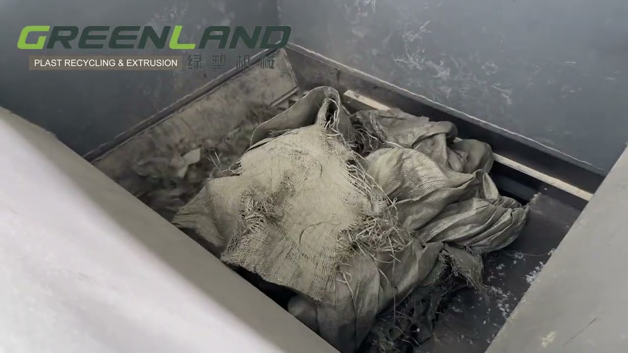 Greenlandplast PP raffia Jumbo bags shredding machine plastic single shaft shredder