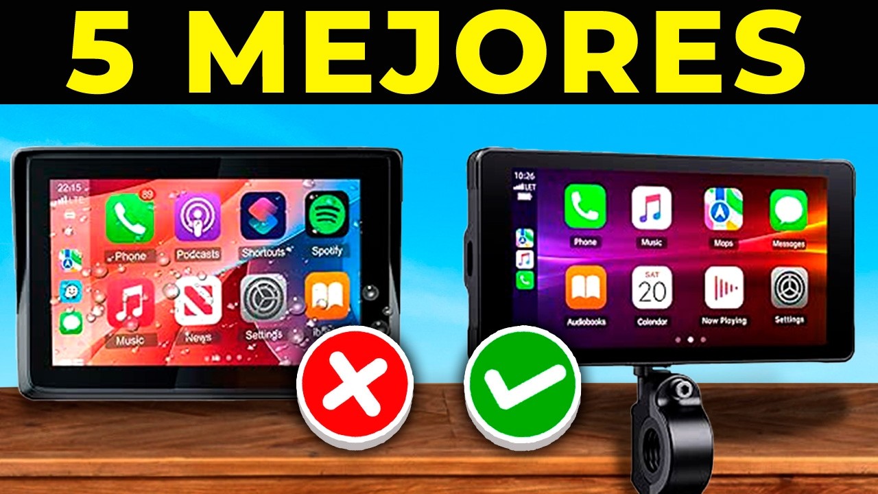 ✅ Los 5 MEJORES PANTALLAS CARPLAY Android Auto Para MOTO 2025 | Calidad Precio AMAZON