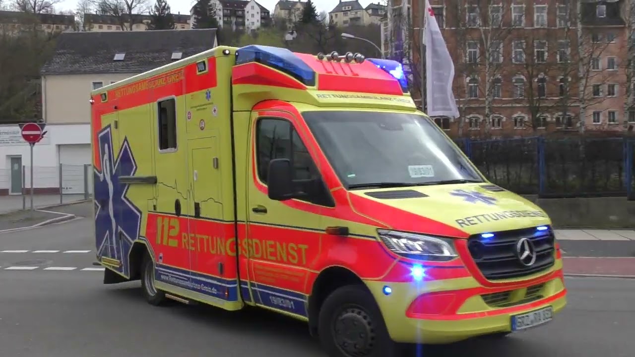 NEF + RTW 1 (mit Gruß) Rettungsambulanz Greiz