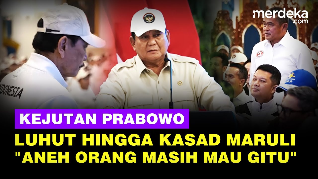 Prabowo Blak-blakan Depan Luhut Hingga Kasad Maruli Singgung Jabatan Ketua Cabor: Aneh Orang!