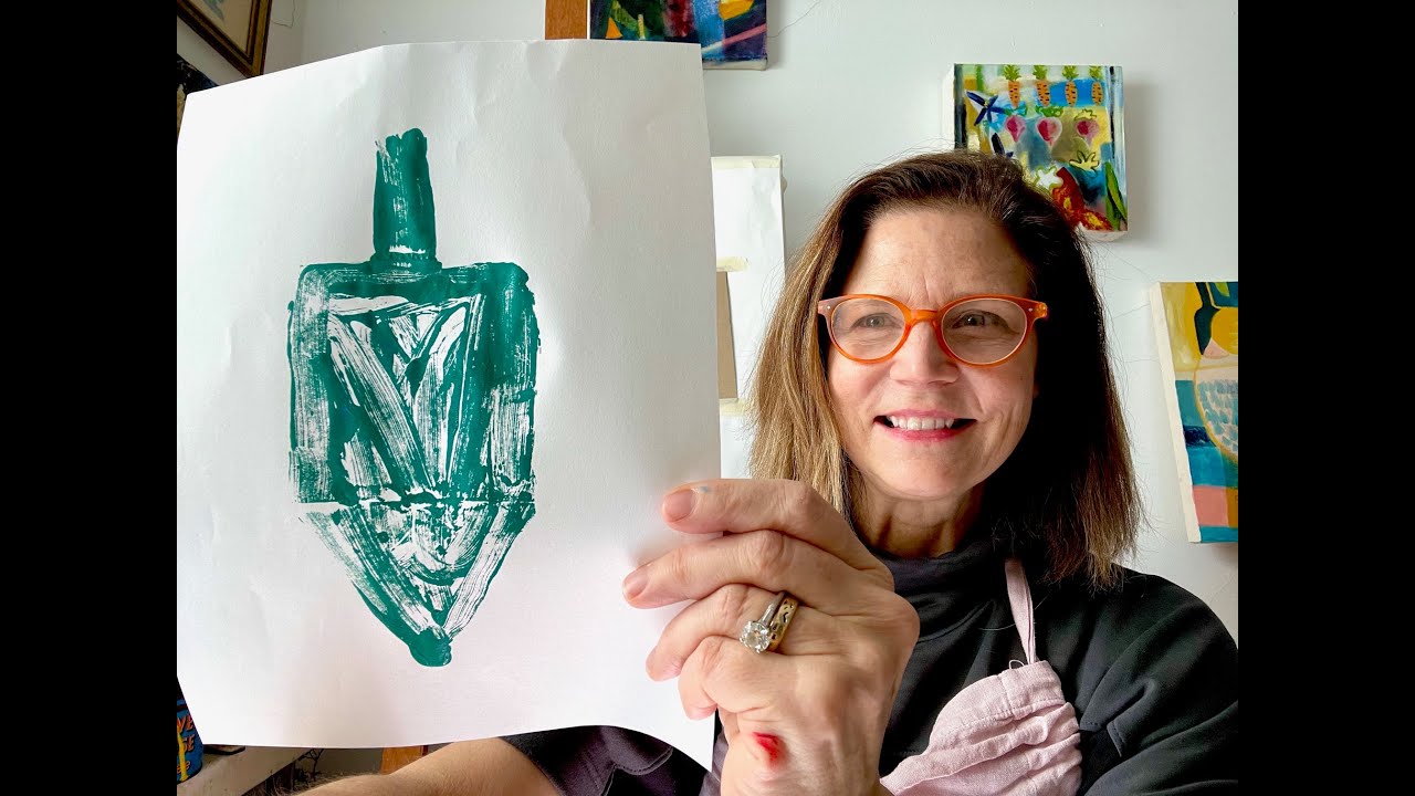Art with Susan: Dreidel Shape / Print Making Project