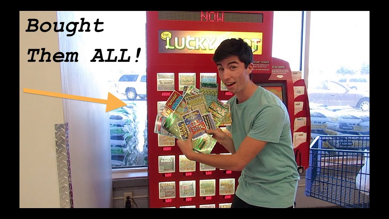 BUYING ALL THE LOTTERY TICKETS IN THE LOTTERY MACHINE!!!!