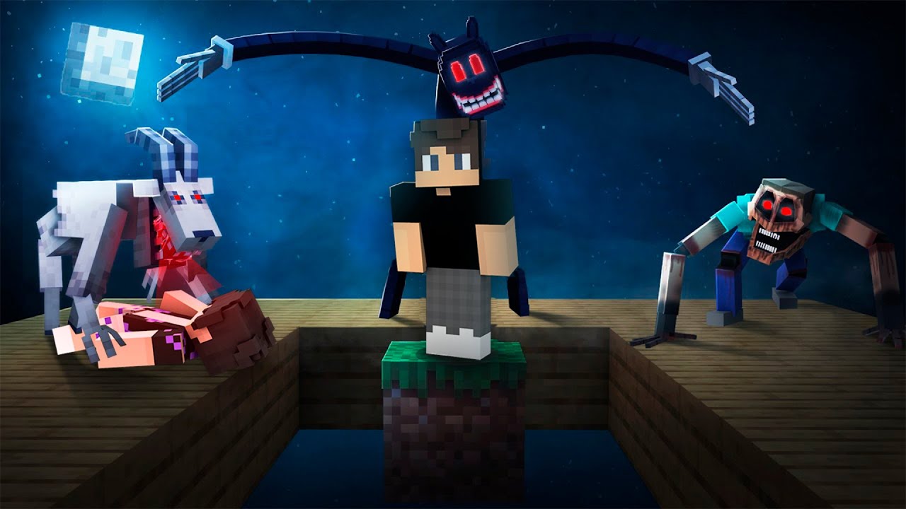 Minecraft, Lekin 1 blokda maxluqlar bilan qoldik #Dizzer #Minecraft