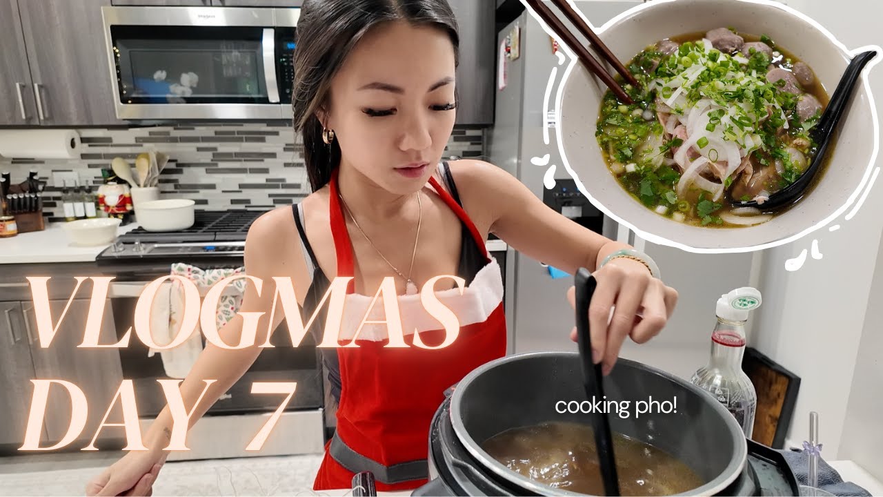 влогмас день 7🍜✨ | уютный день дома, кулинарный влог + готовим фо вместе со мной!