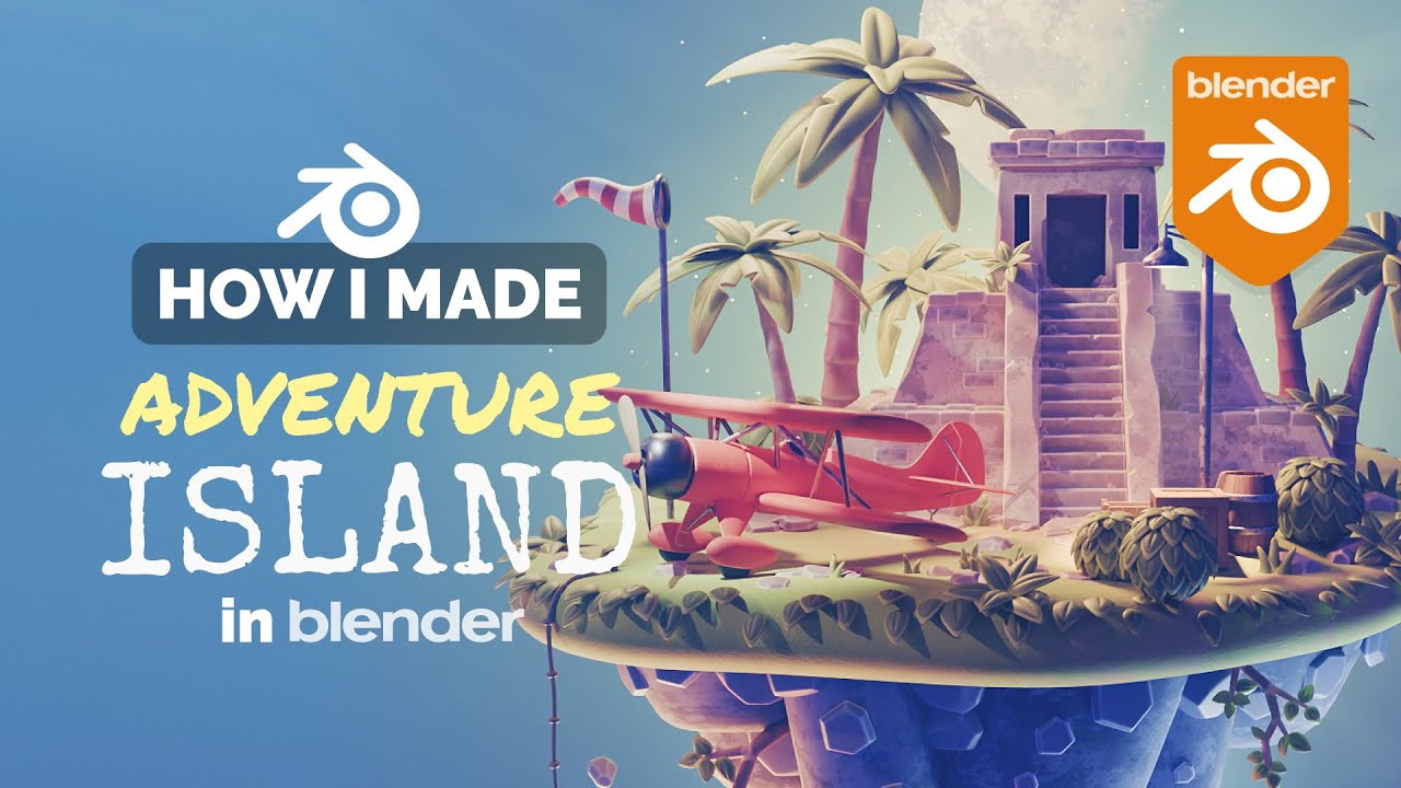 Floating Island in Blender - 3D Modeling Process | Polygon Runway