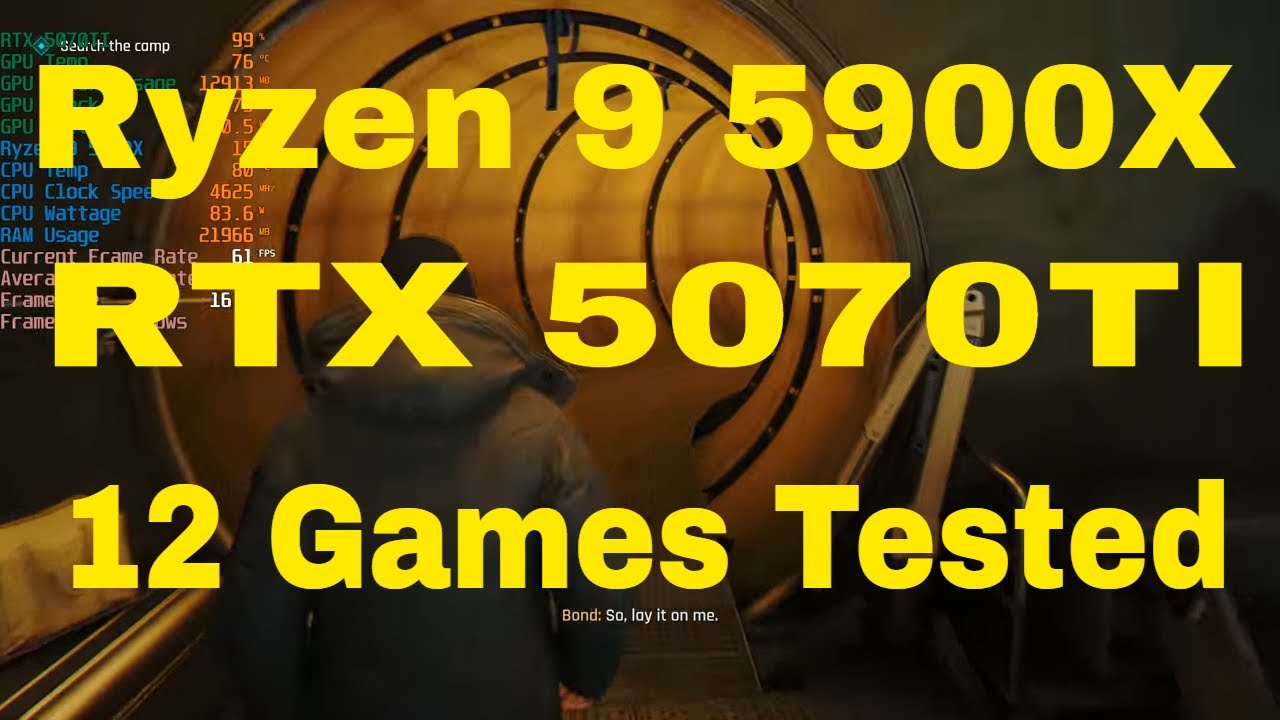 Ryzen 9 5900X RTX 5070TI 12 Games Tested at 1440p