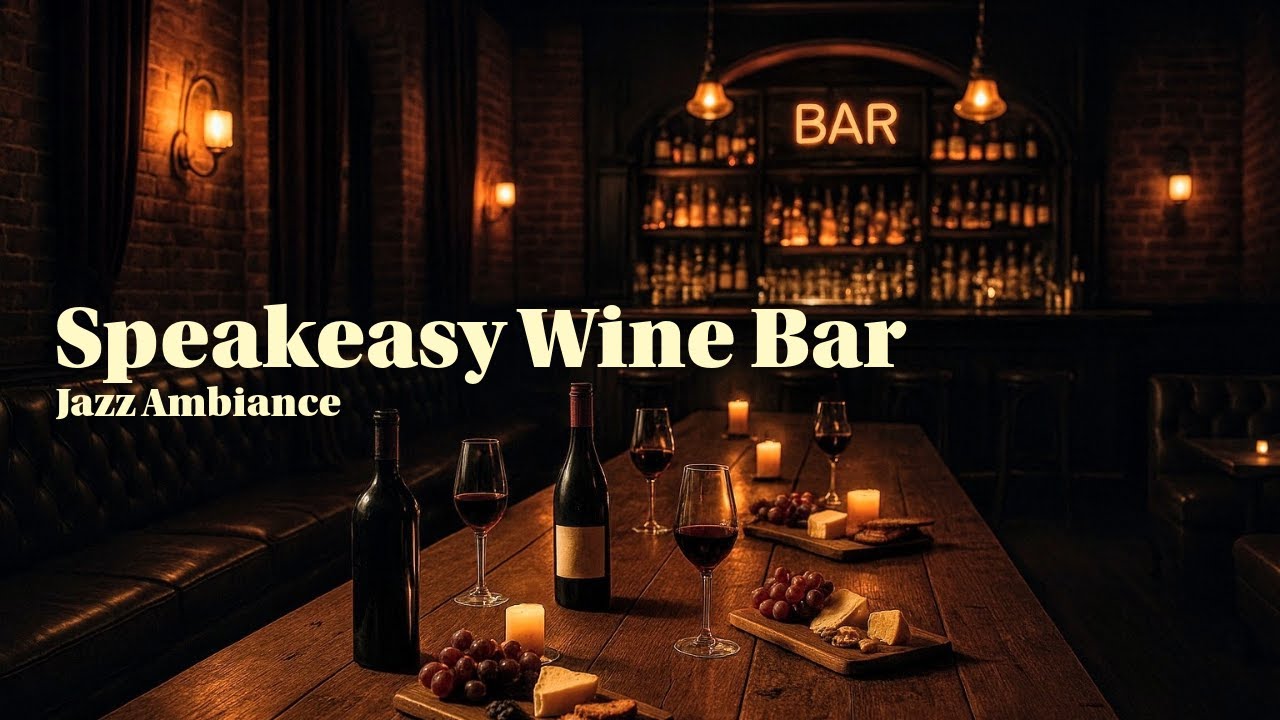 Speakeasy Wine Lounge | 4 Hours of Soft Jazz & Cozy Bar Ambience