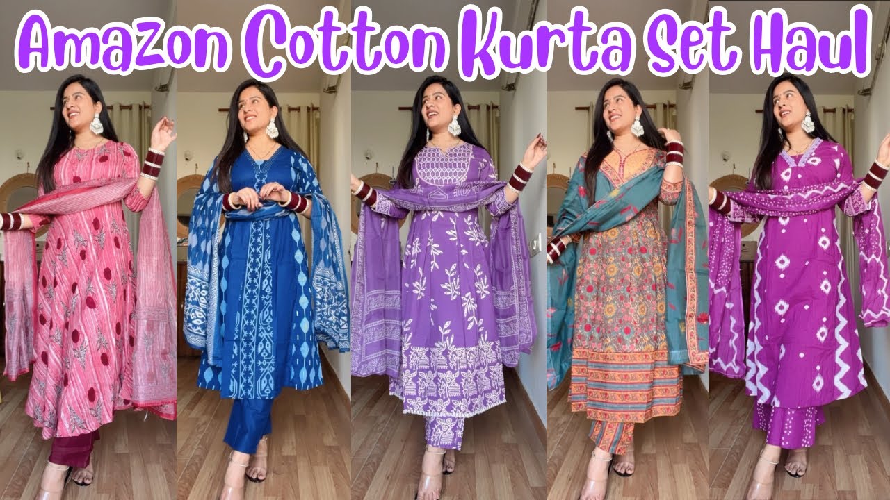 Amazon Cotton Kurta Set Haul || Amazon Daily Wear Kurta Set Haul || Festive Wear Kurta Set