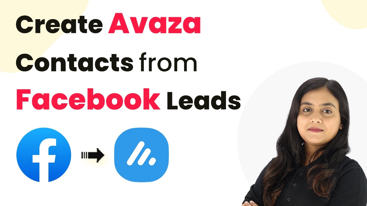 How to Create Avaza Contacts from Facebook Leads