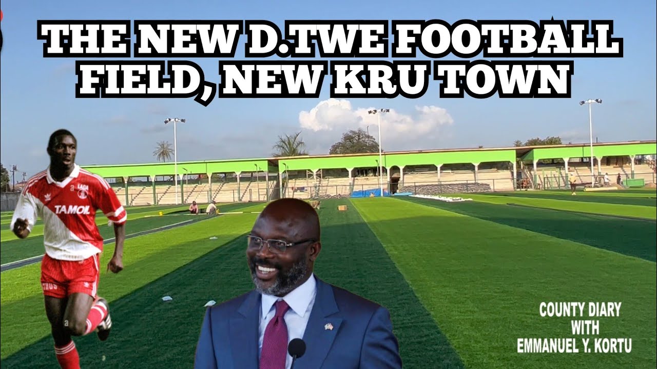 INSIDE THE NEW D. TWE FOOTBALL FIELD, NEW KRU TOWN, MONROVIA LIBERIA