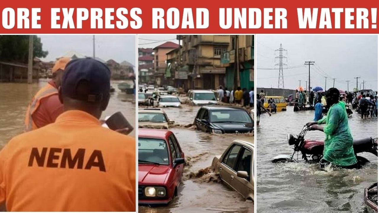 Heavy Flood Hits Ore Express Road As Motorists Stranded In Ondo State