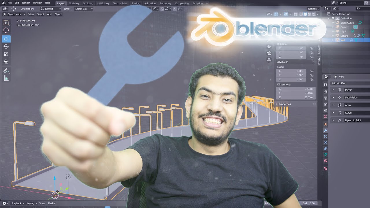 شرح بالتفاصيل لأهم 10 مدفيرز فى بلندر  - بلندر بالعربى - Modifiers