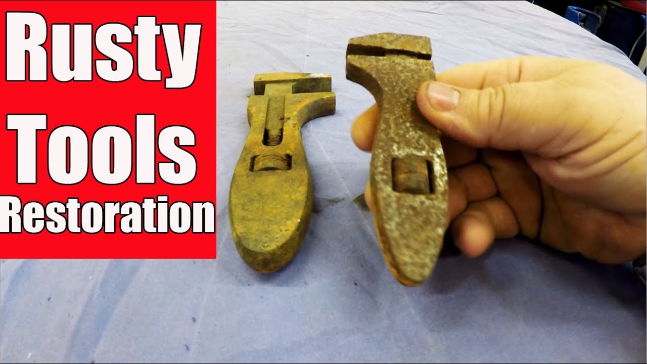 Seized Solid 2 Adjustable Rusty Wrench Restoration