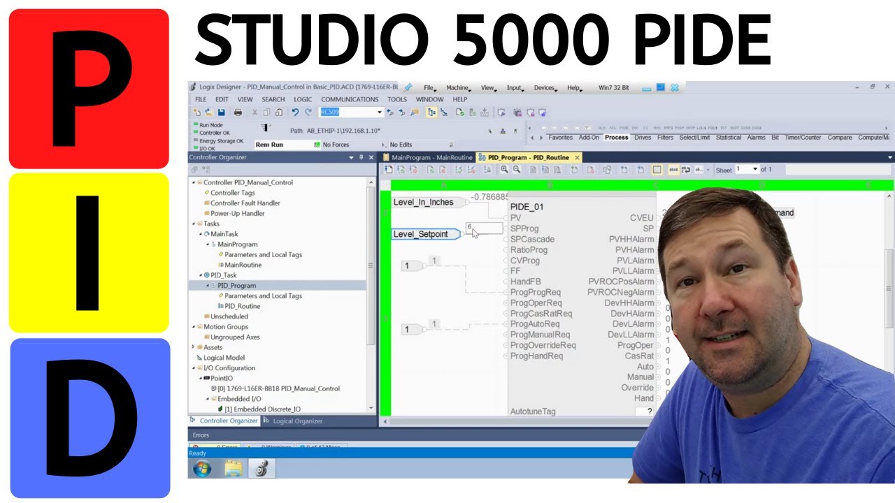 Configure the PIDE Instruction in Studio 5000 for Allen Bradley PLC