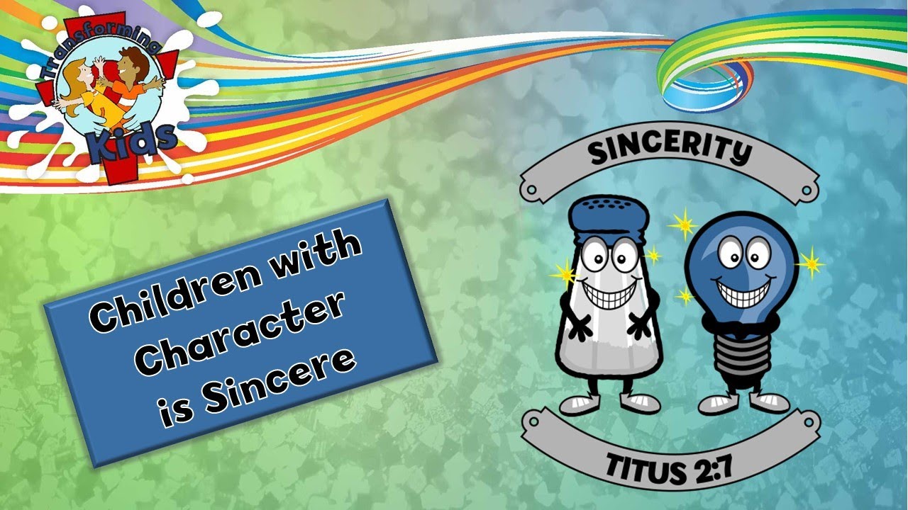 Transforming Kids Gr 1-7 - Short Virtual School Assembly Message - Salt & Light - Sincerity 2