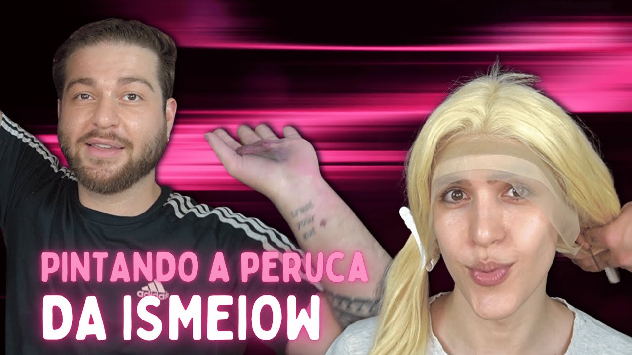 Passei SUFOCO pintando a peruca da @Ismeiow