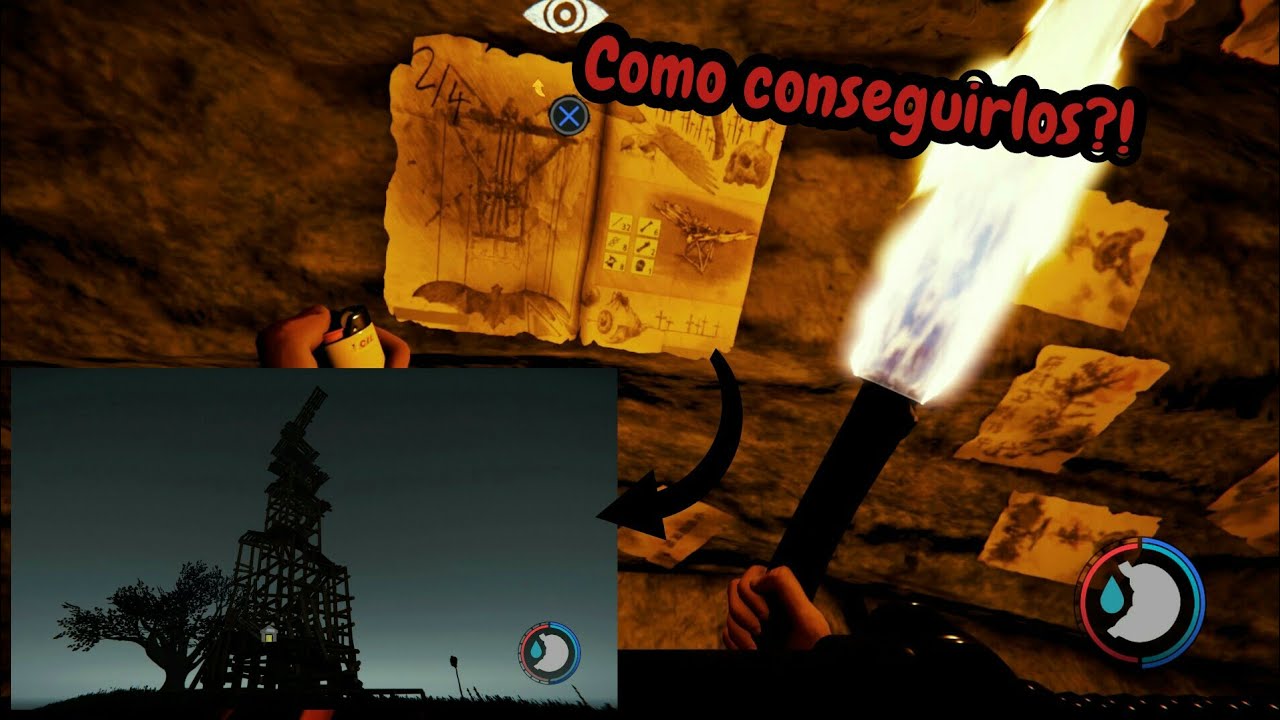 The Forest:como encontrar La Torre y el planeador?(blueprints 2/4 y 3/4)