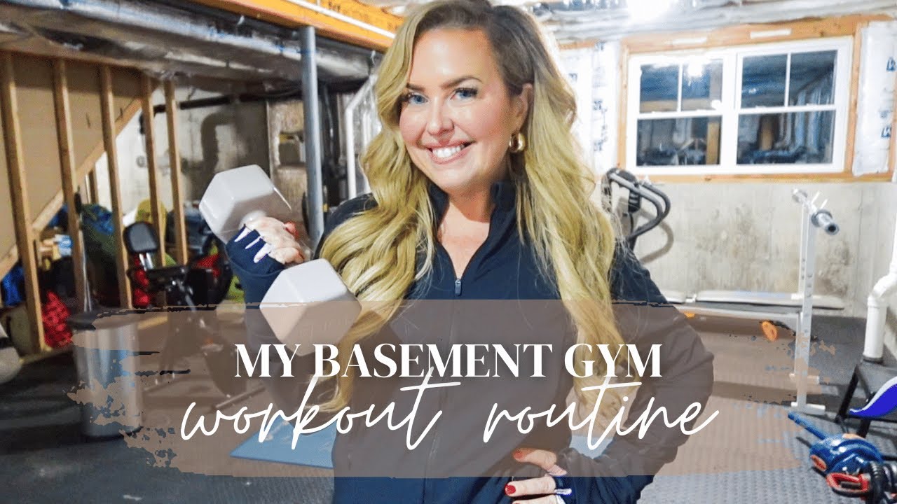 MY BASEMENT GYM WORKOUT ROUTINE // WORKING OUT FROM HOME // CHARLOTTE GROVE FARMHOUSE