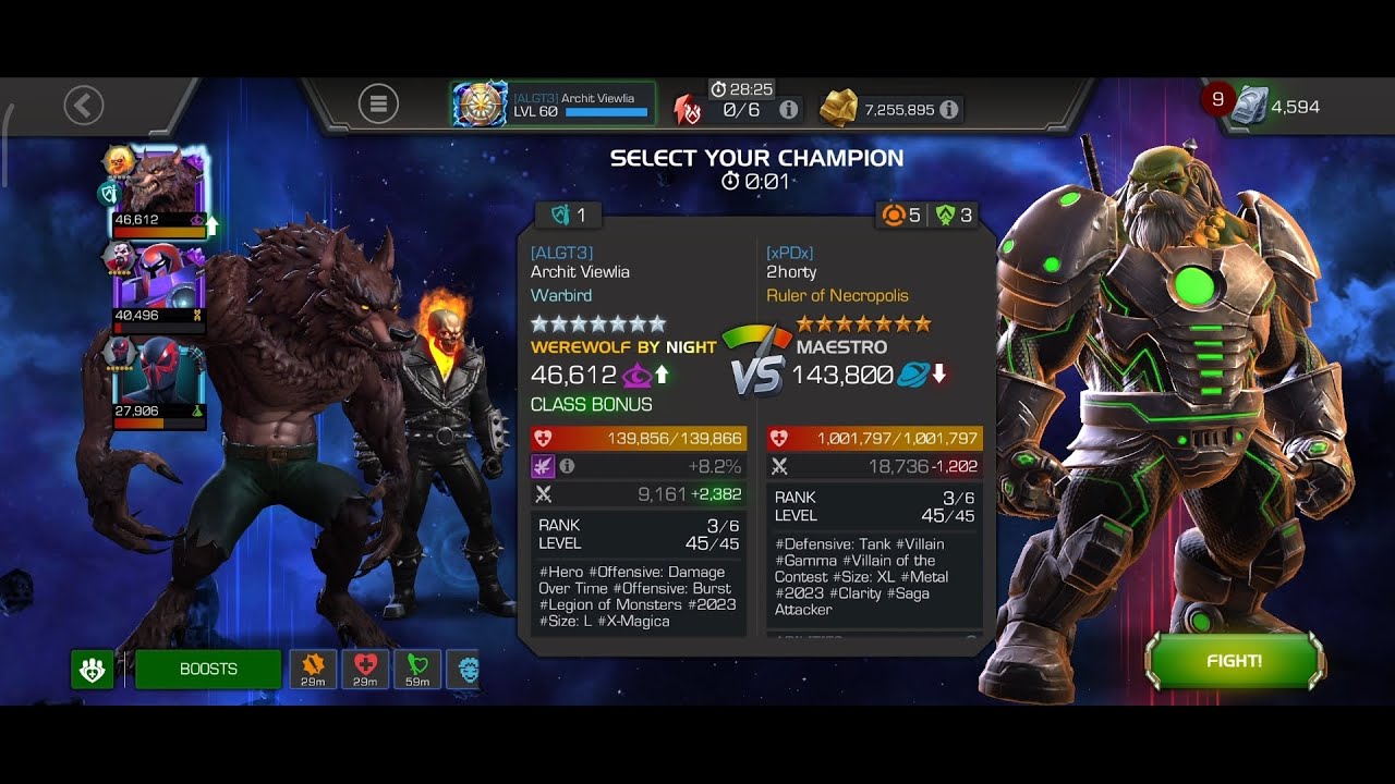 MCOC Werewolf By Night vs Maestro (War Boss) Part 1