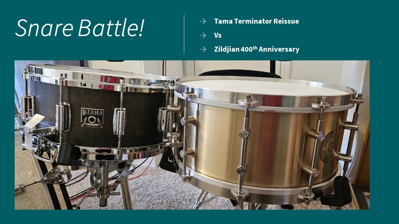 Snare Battle! Tama Terminator Reissue vs Zildjian 400th Anniversary.