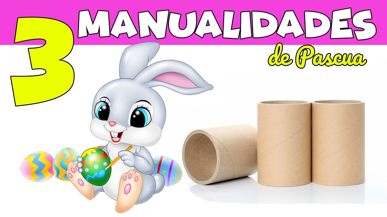 3 manualidades de Pascua para niños con tubos de cartón