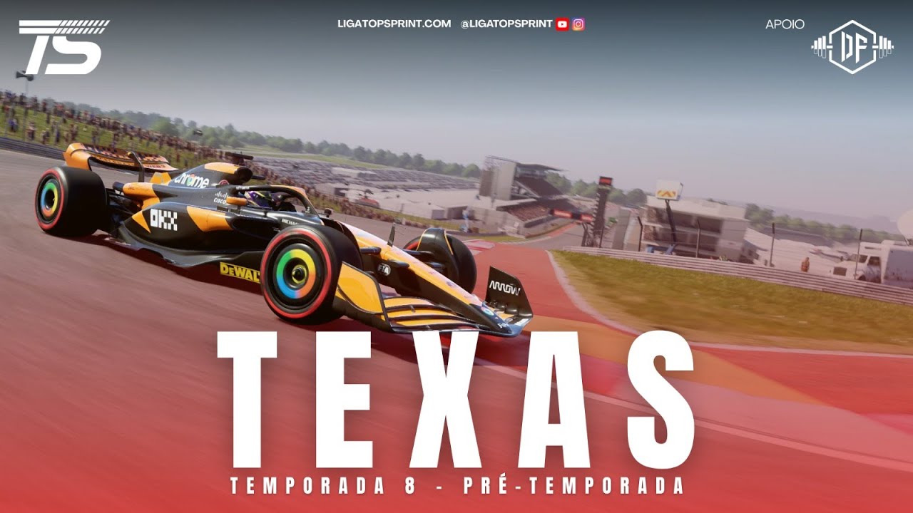 Liga Top Sprint - F1 25 | GP do Texas - Pré-temporada - Temporada 8 | Narração Silvio Samer