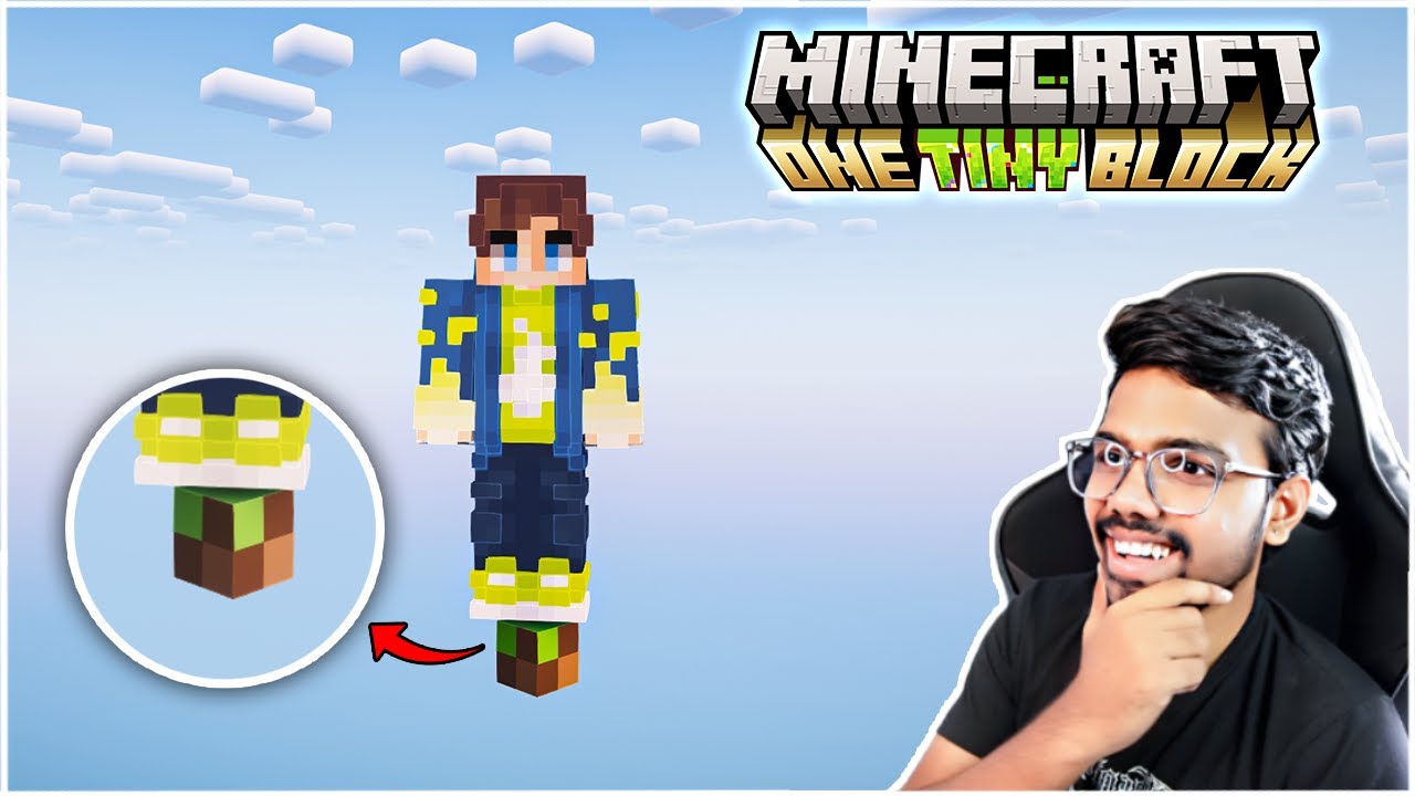 Minecraft, But It's One TINY BLOCK | Minecraft in Telugu