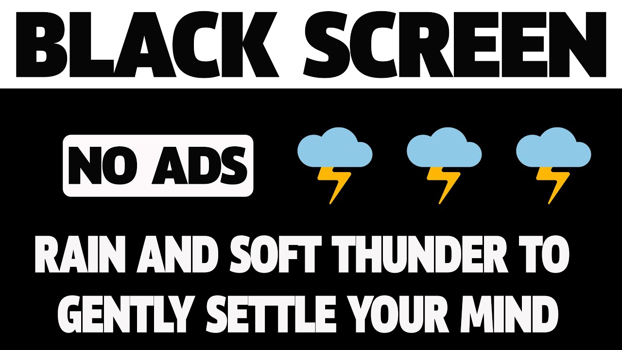 Black Screen | Heavy Rain & Thunder Sounds to Calm Anxiety and Sleep Better