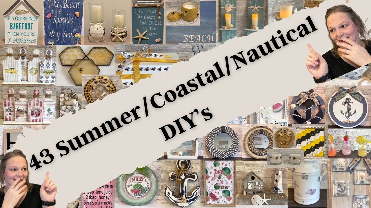 ***MUST SEE*** | Summer DIY's | Coastal DIY's | Nautical DIY's | Farmhouse DIY's | Dollar Tree DIY's