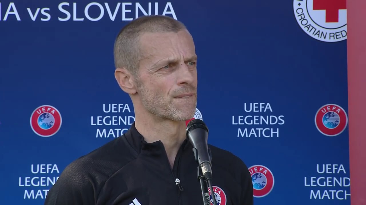 Predsjednik Uefe Aleksander Čeferin poslije humanitarnog susreta u Petrinji