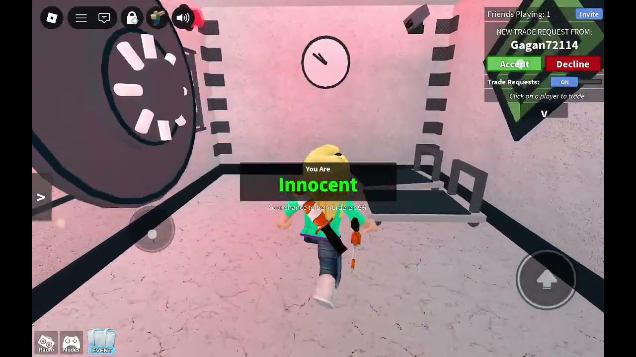 Playing mm2 with my brother 