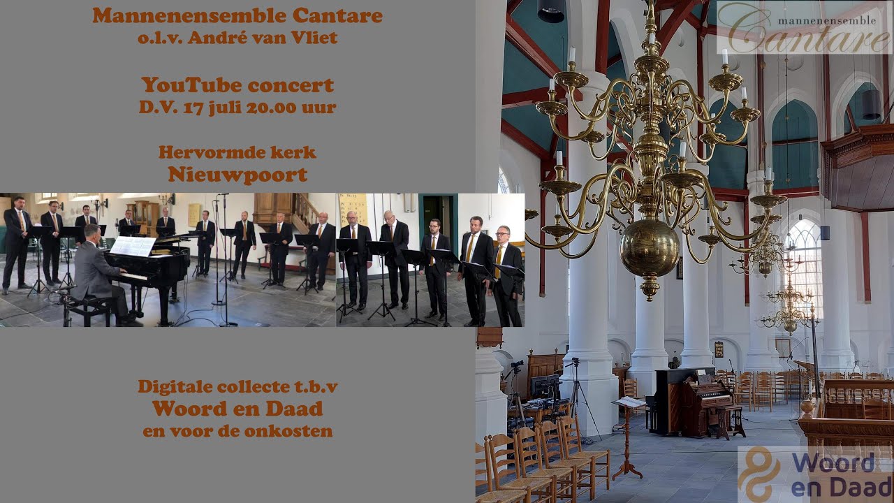 Liveuitzending vanuit Nieuwpoort | Mannenensemble Cantare o.l.v. André van Vliet